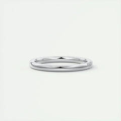 2.0mm Round EF- VVS Lab Grown Diamond Half Eternity Wedding Band