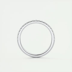 2.0mm Round EF- VVS Lab Grown Diamond Half Eternity Wedding Band