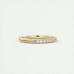 2.0mm Round EF- VVS Lab Grown Diamond Half Eternity Wedding Band