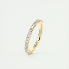 2.0mm Round EF- VVS Lab Grown Diamond Half Eternity Wedding Band