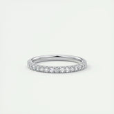 2.0mm Round EF- VVS Lab Grown Diamond Half Eternity Wedding Band