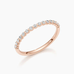 1.80mm Round Cut Half Eternity Lab Grown Diamond Wedding Band