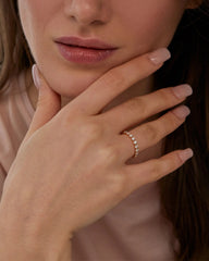 1.80mm Round EF- VVS Lab Grown Diamond Half Eternity Wedding Band