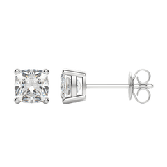 0.50CT - 2.0CT Cushion Solitaire F-VS Lab Grown Diamond Earrings