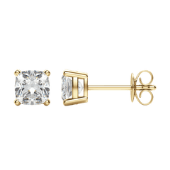0.50CT - 2.0CT Cushion Solitaire F-VS Lab Grown Diamond Earrings