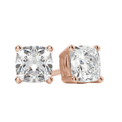 0.50CT - 2.0CT Cushion Solitaire F-VS Lab Grown Diamond Earrings
