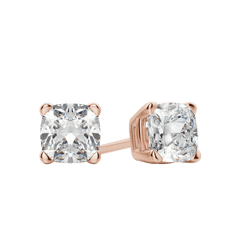 0.50CT - 2.0CT Cushion Solitaire F-VS Lab Grown Diamond Earrings