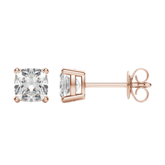 0.50CT - 2.0CT Cushion Solitaire F-VS Lab Grown Diamond Earrings