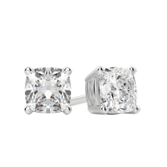 0.50CT - 2.0CT Cushion Solitaire F-VS Lab Grown Diamond Earrings