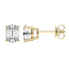 0.50CT - 2.0CT Oval Solitaire F-VS Lab Grown Diamond Earrings