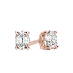 0.50CT - 2.0CT Oval Solitaire F-VS Lab Grown Diamond Earrings