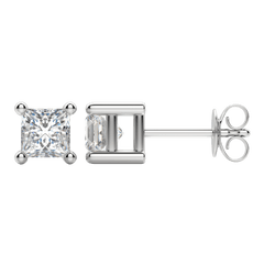0.50CT - 2.0CT Princess Solitaire F-VS Lab Grown Diamond Earrings