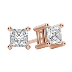 0.50CT - 2.0CT Princess Solitaire F-VS Lab Grown Diamond Earrings