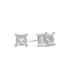 0.50CT - 2.0CT Princess Solitaire F-VS Lab Grown Diamond Earrings