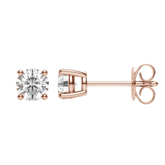 0.50CT - 4.0CT Round Solitaire F-VS Lab Grown Diamond Earrings