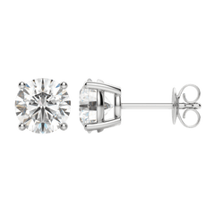 0.50CT - 4.0CT Round Solitaire F-VS Lab Grown Diamond Earrings