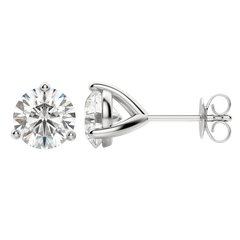 0.50CT - 4.0CT Round Solitaire F-VS Lab Grown Diamond Earrings