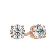 0.50CT - 4.0CT Round Solitaire F-VS Lab Grown Diamond Earrings