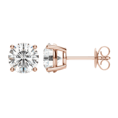0.50CT - 4.0CT Round Solitaire F-VS Lab Grown Diamond Earrings
