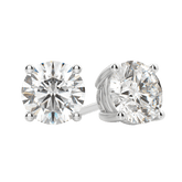 0.50CT - 4.0CT Round Solitaire F-VS Lab Grown Diamond Earrings
