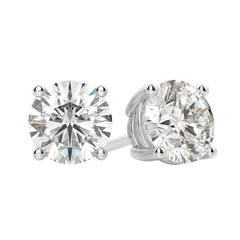 0.50CT - 4.0CT Round Solitaire F-VS Lab Grown Diamond Earrings