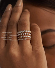 2.0mm Round Cut EF- VVS Lab Grown Diamond Full Eternity Floating Wedding Band