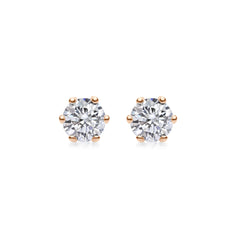 0.5CT Round Solitaire G-VVS Lab Grown Diamond Earrings