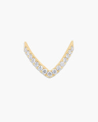 2.0mm Round EF- VVS Lab Grown Diamond V-Shaped Wedding Band