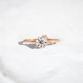 2CT Round Cut Cluster Moissanite Ring with Floating Accent Diamonds