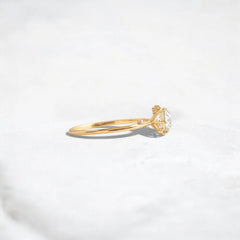 2CT Round Cut Cluster Moissanite Ring with Floating Accent Diamonds
