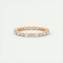 1.80mm Round EF- VVS Lab Grown Diamond Full Eternity Bubble Wedding Band