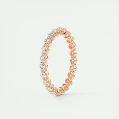 1.80mm Round EF- VVS Lab Grown Diamond Full Eternity Bubble Wedding Band