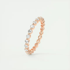 1.80mm Round EF- VVS Lab Grown Diamond Full Eternity Bubble Wedding Band