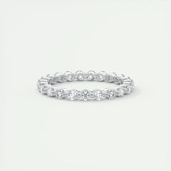 1.80mm Round EF- VVS Lab Grown Diamond Full Eternity Bubble Wedding Band