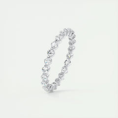 1.80mm Round EF- VVS Lab Grown Diamond Full Eternity Bubble Wedding Band