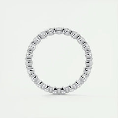 1.80mm Round EF- VVS Lab Grown Diamond Full Eternity Bubble Wedding Band