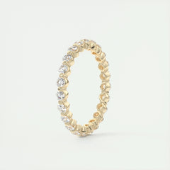1.80mm Round EF- VVS Lab Grown Diamond Full Eternity Bubble Wedding Band