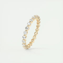 1.80mm Round EF- VVS Lab Grown Diamond Full Eternity Bubble Wedding Band