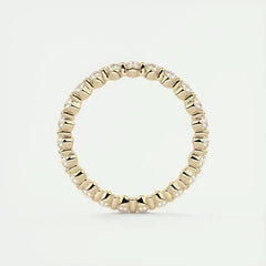 1.80mm Round EF- VVS Lab Grown Diamond Full Eternity Bubble Wedding Band