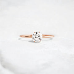 0.70ct-golden-round-cut-moissanite-diamond-engagement-ring-rose-gold-gemfora-1