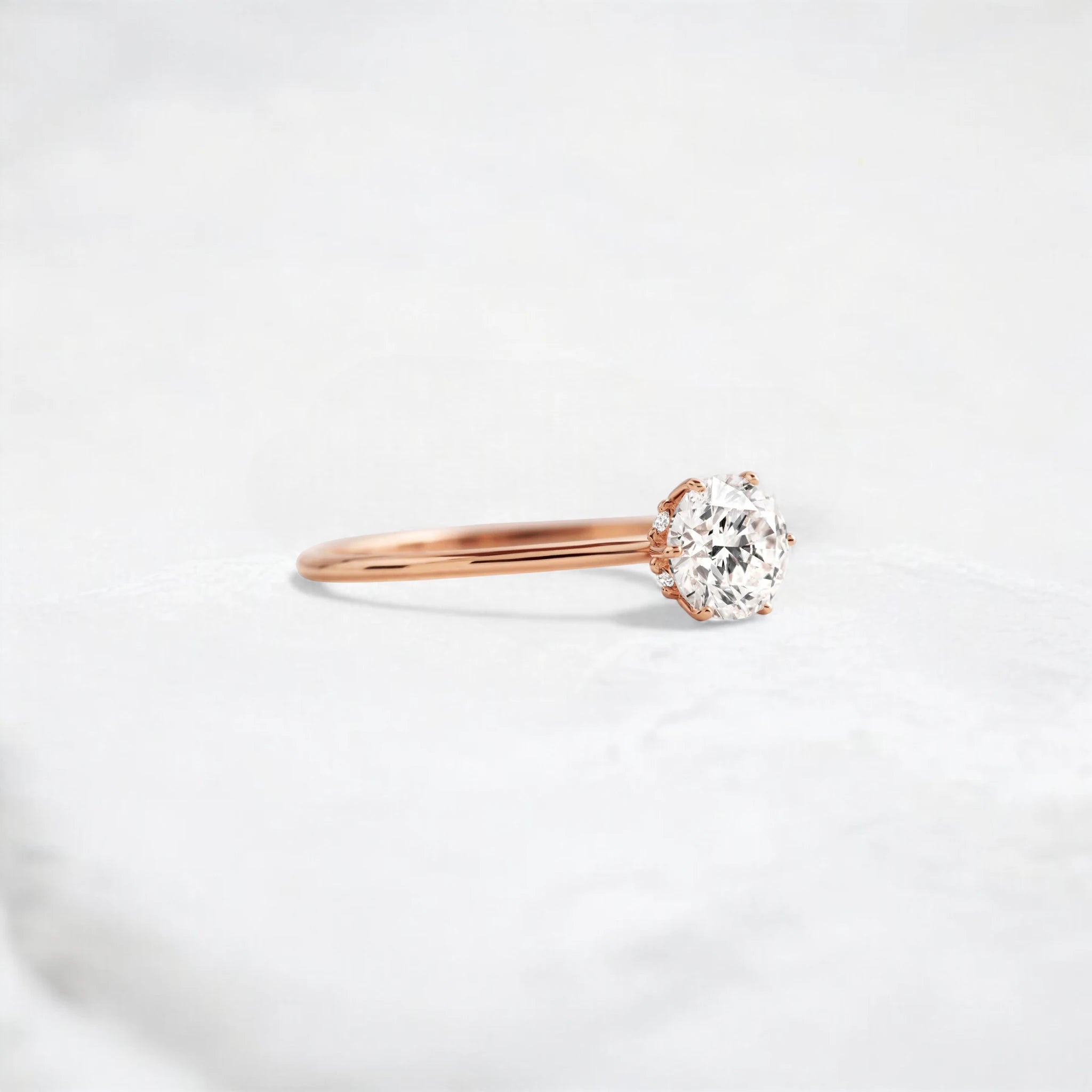 0.70ct-golden-round-cut-moissanite-diamond-engagement-ring-rose-gold-gemfora-1