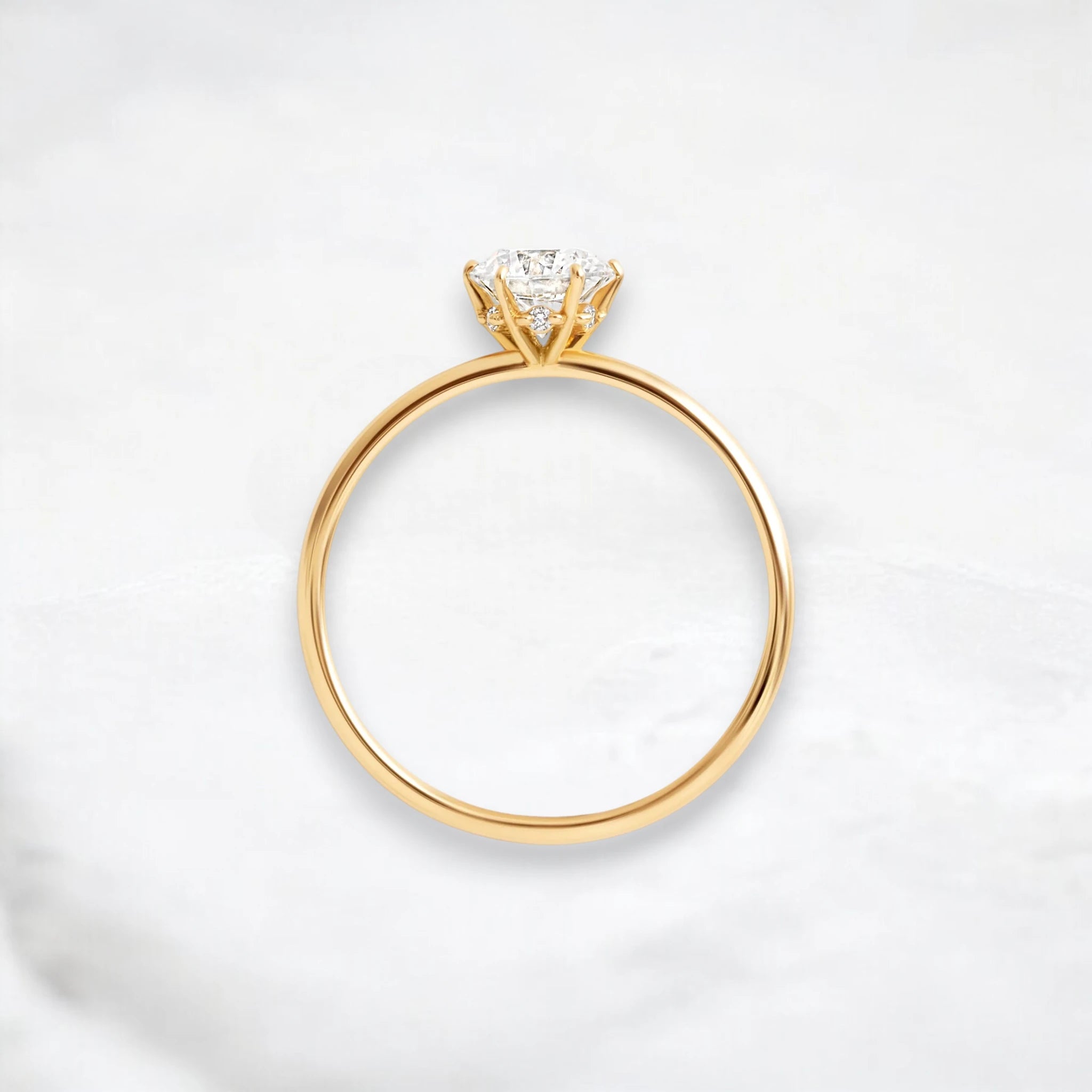 0.70ct-golden-round-cut-moissanite-diamond-engagement-ring-yellow-gold-gemfora-4