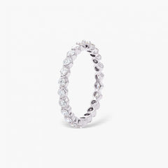 1.8mm Bezel Round EF- VVS Lab Grown Diamond Full Eternity Wedding Band