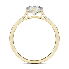 0.7ct Round F- VS1 Lab Grown Diamond Hidden Halo Engagement Ring