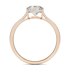 0.7ct Round F- VS1 Lab Grown Diamond Hidden Halo Engagement Ring