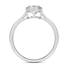 0.7ct Round F- VS1 Lab Grown Diamond Hidden Halo Engagement Ring