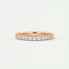 2.0mm Round EF- VVS Lab Grown Diamond Full Eternity Wedding Band