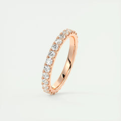 2.0mm Round EF- VVS Lab Grown Diamond Full Eternity Wedding Band