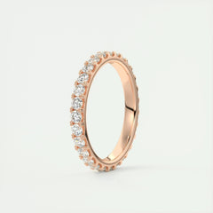 2.0mm Round EF- VVS Lab Grown Diamond Full Eternity Wedding Band