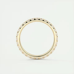 2.0mm Round EF- VVS Lab Grown Diamond Full Eternity Wedding Band
